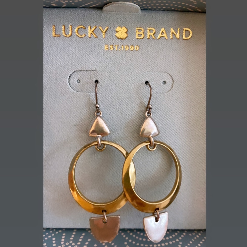 Lucky Brand Two Toned Dangling Earrings